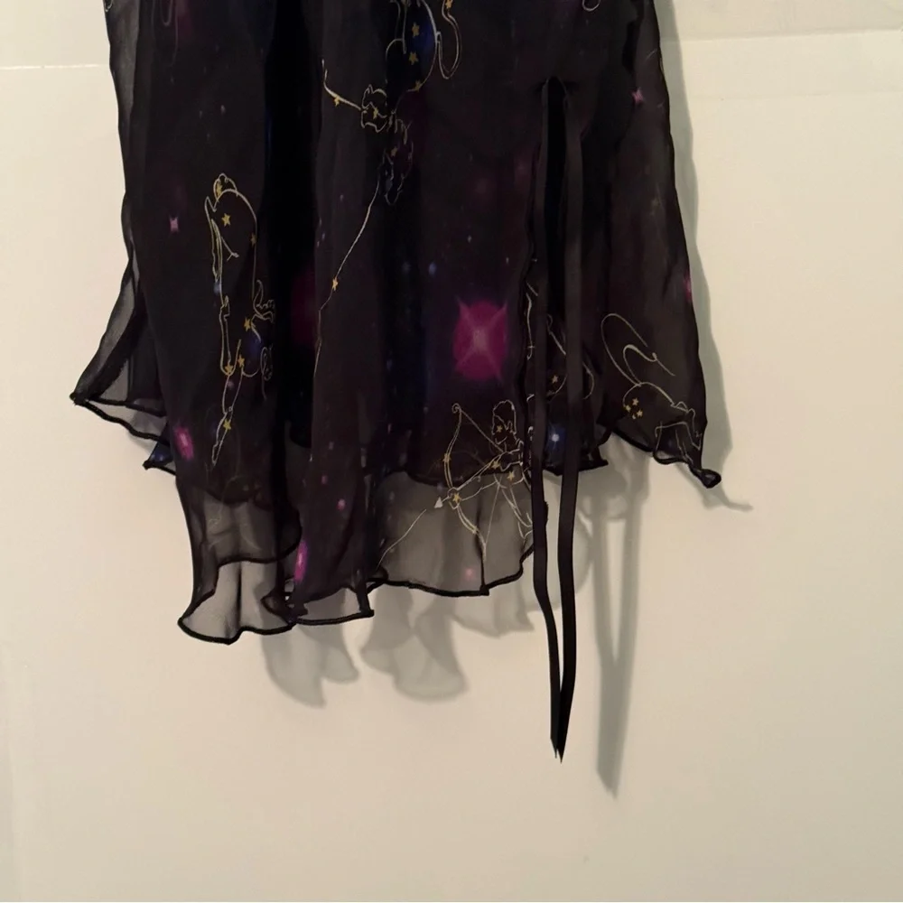 Victoria's Secret Black and Purple Sheer Lingerie baby doll camisole fairy lace - Picture 6 of 7